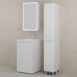 Style Line Тумба с раковиной Батлер 50 белая Люкс антискрейтч Plus – фотография-6